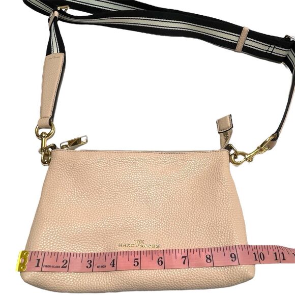 Marc Jacobs The Swifty Pebbled Pale Rose Pink Crossbody Bag Adjustable Strap - Picture 6 of 15